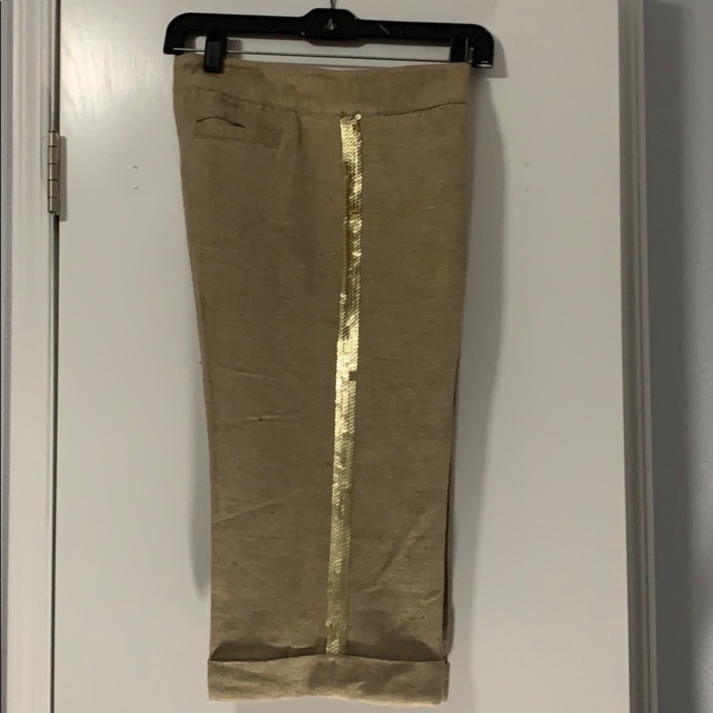 Anna Flint Cropped Pant with Sequin Detal